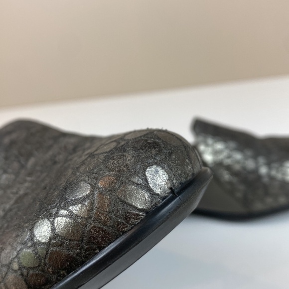 Ecco Ballerina Metallic Snake Embossed Leather Flats Size 37(6/6.5) - Picture 13 of 16